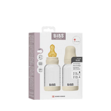 BIBS Glass Bottle Complete Set (2 Pack) 120ml Latex - Ivory