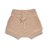 Snuggle Hunny Organic Cotton Knit Shorts - Hazelnut