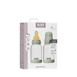 BIBS Glass Bottle Complete Set (2 Pack) 120ml Latex - Sage