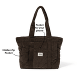 OiOi Everyday Tote - Chocolate Brown Corduroy