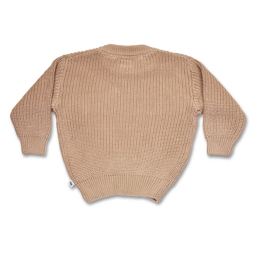 Snuggle Hunny Oversized Cotton Knit Jumper - Hazelnut