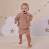 Snuggle Hunny Oversized Cotton Knit Jumper - Hazelnut