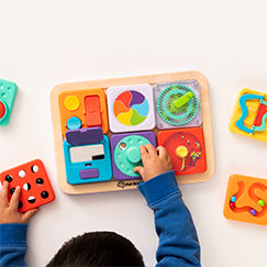 Fat Brain Toys PlayTab - Modular, Sensory Activity Board for Babies and Toddlers