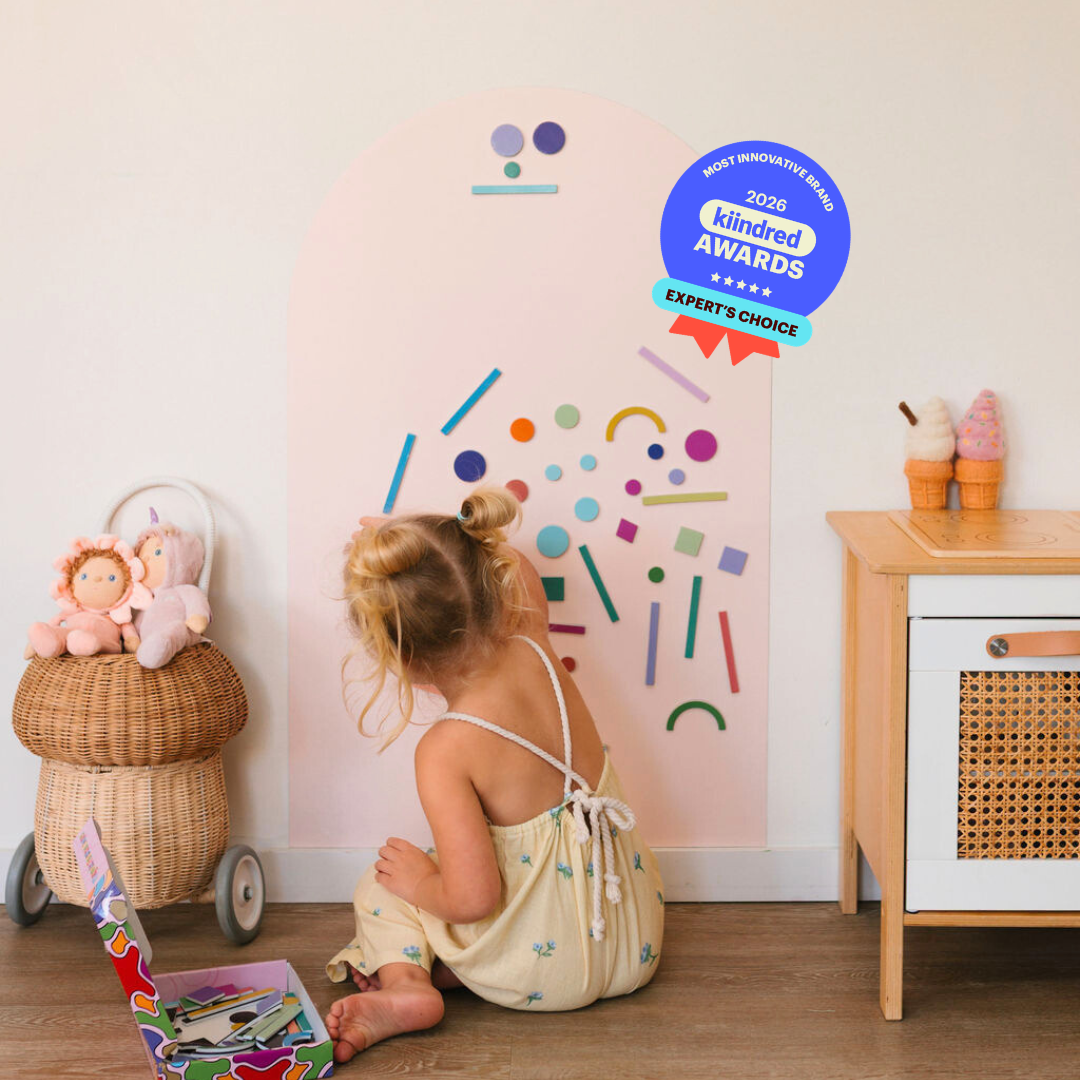 SmartyPals Magnetic Playwall™ - Magnetic Wall Decal for Kids & Playrooms: Olive