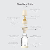 BIBs Glass Baby Bottle - 120mL - Baby Blue