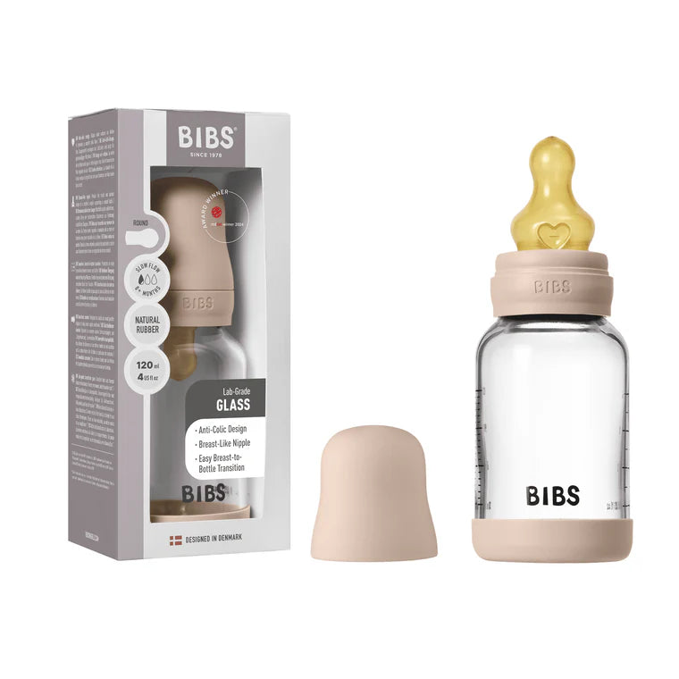 BIBs Glass Baby Bottle - 120ml - Ivory