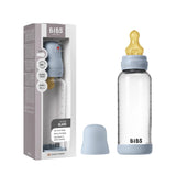 BIBs Glass Baby Bottle - 240ml - Baby Blue