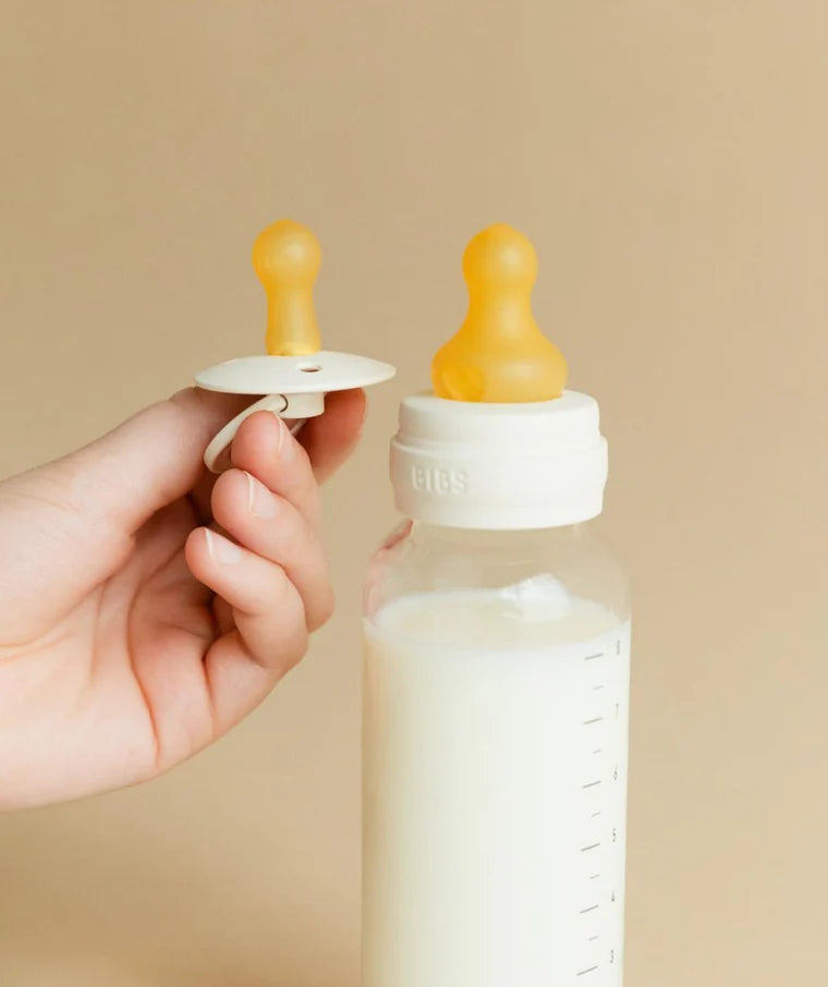 BIBs Glass Baby Bottle - 240ml - Ivory