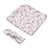 Snuggle Hunny Gracie Organic Jersey Wrap & Topknot Set