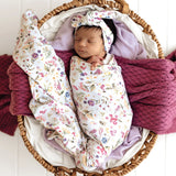 Snuggle Hunny Gracie Organic Jersey Wrap & Topknot Set