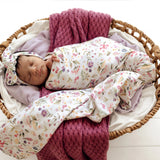 Snuggle Hunny Gracie Organic Jersey Wrap & Topknot Set