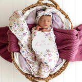 Snuggle Hunny Gracie Organic Jersey Wrap & Topknot Set