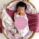 Snuggle Hunny Gracie Organic Jersey Wrap & Topknot Set