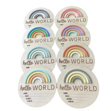 Timber Tinker Hello World Rainbow Plaque - Sorbet