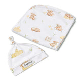 Snuggle Hunny Highland Cows Jersey Wrap + Beanie Set