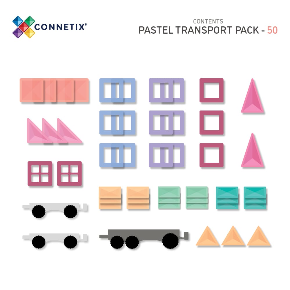 Connetix Pastel Transport Pack