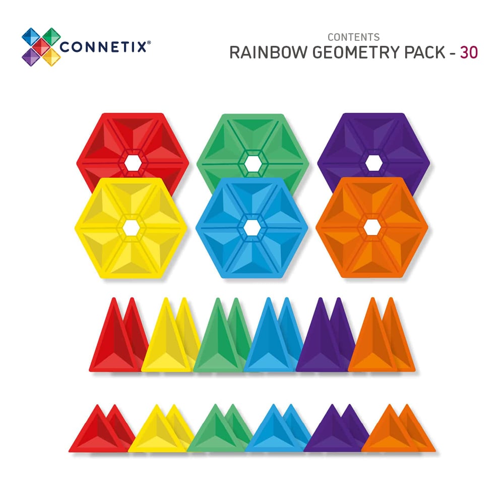 Connetix Rainbow Geometry Pack 30pc