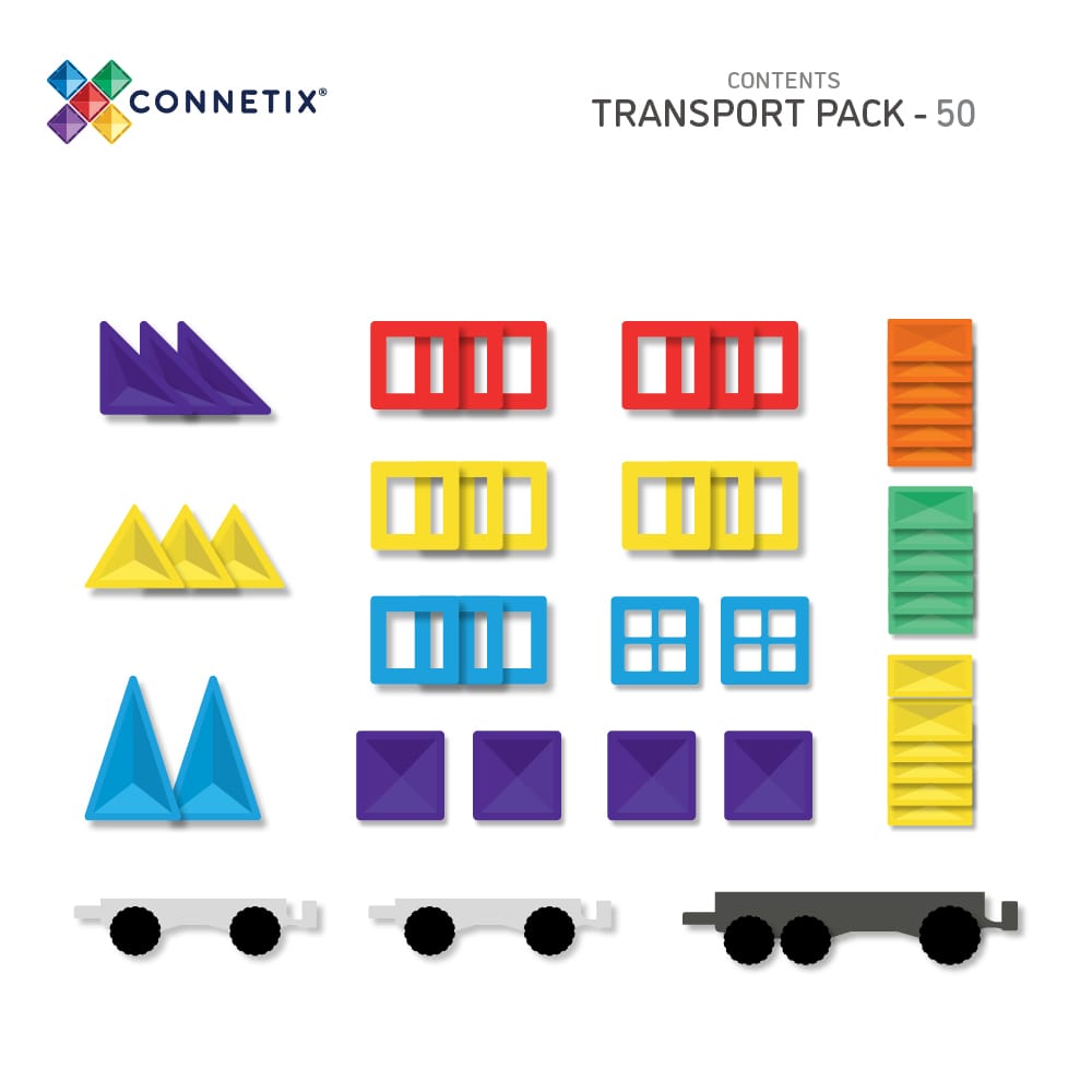 Connetix Rainbow Transport Pack 50pc