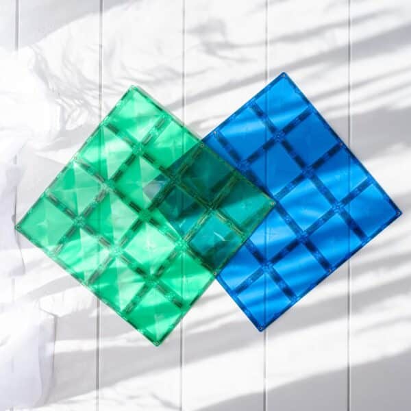 Connetix Base Plate - Blue + Green 2pc
