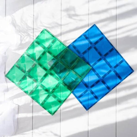 Connetix Base Plate - Blue + Green 2pc