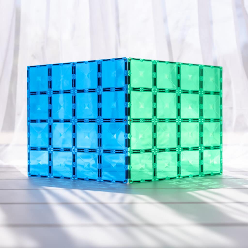 Connetix Base Plate - Blue + Green 2pc