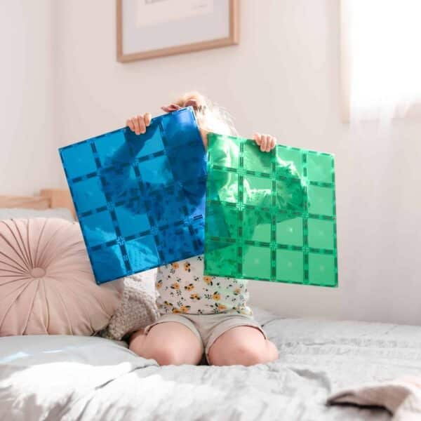 Connetix Base Plate - Blue + Green 2pc
