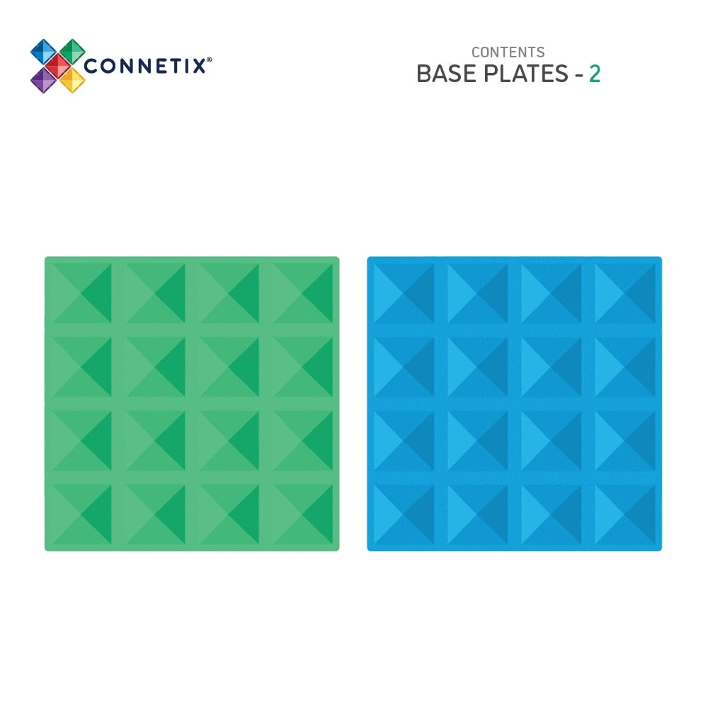 Connetix Base Plate - Blue + Green 2pc