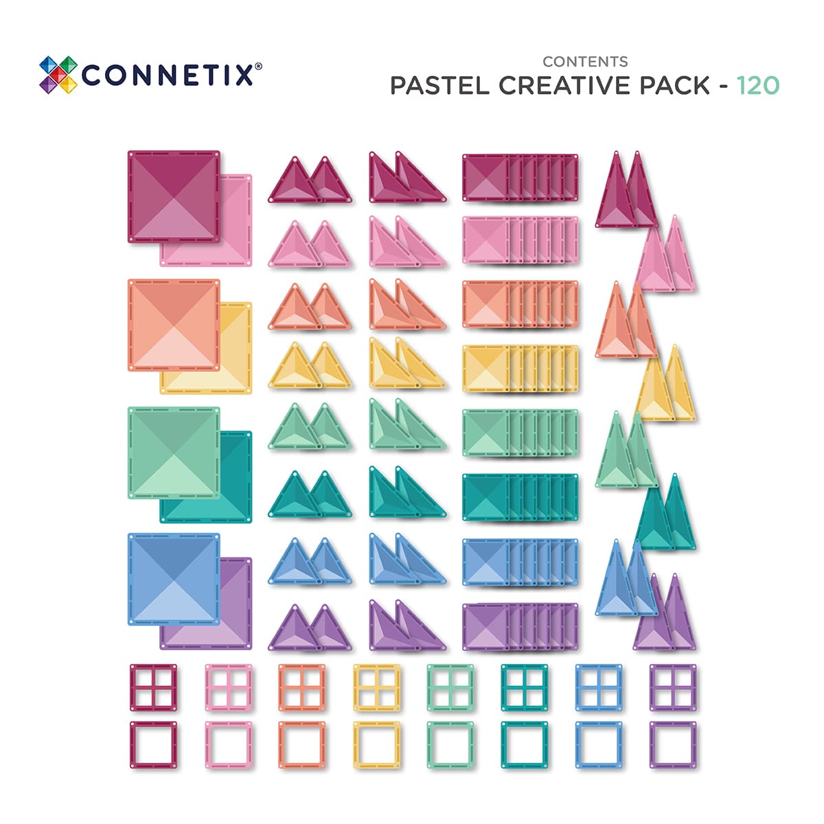 Connetix Pastel Creative Pack 120pc