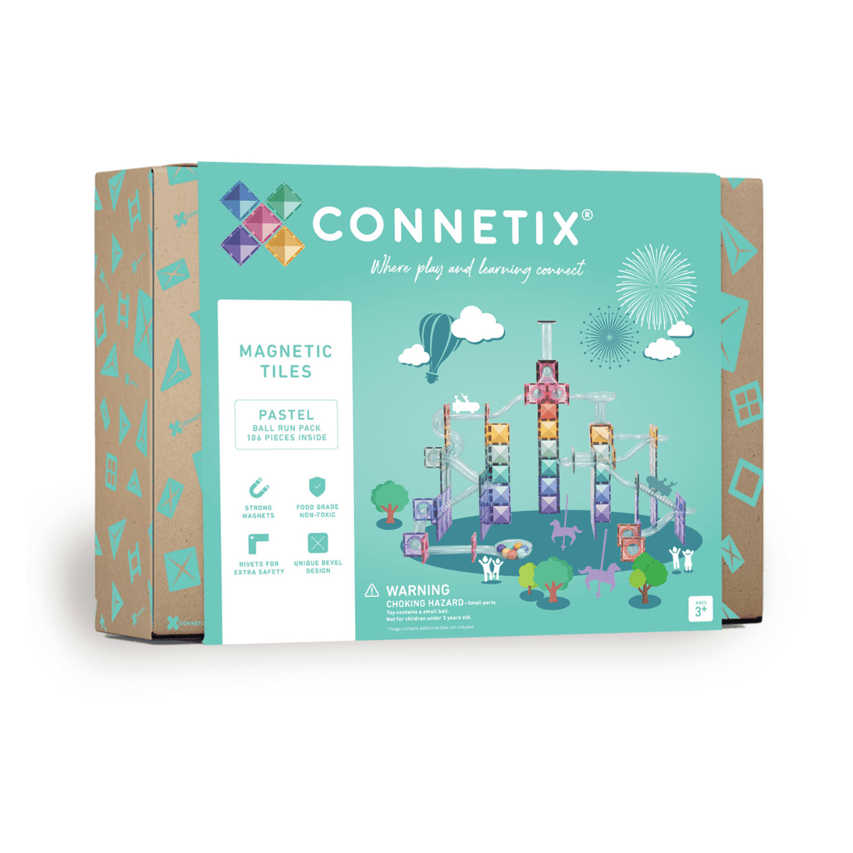 Connetix Pastel Ball Run Pack 106pc