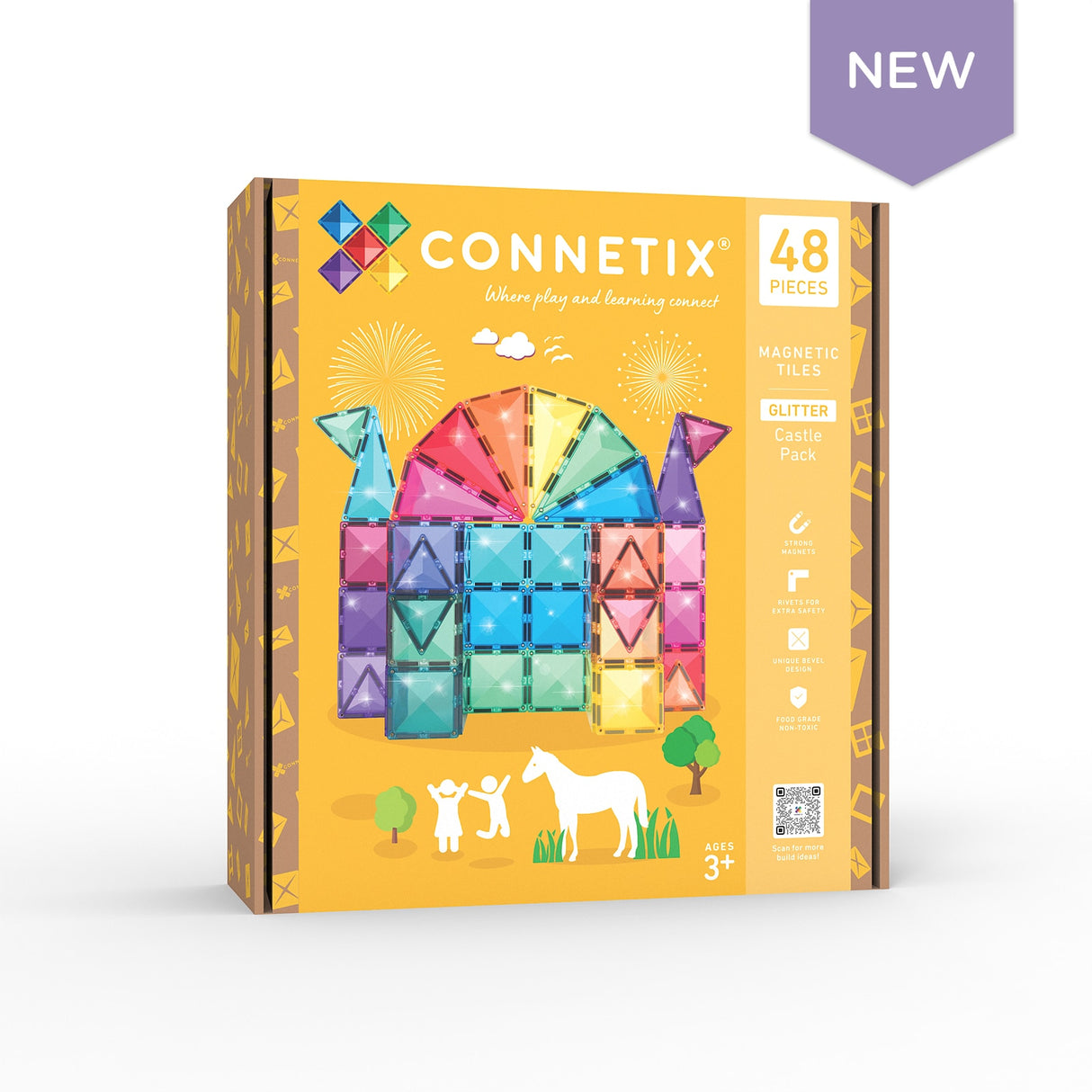 Connetix Glitter Castle Pack 48pc