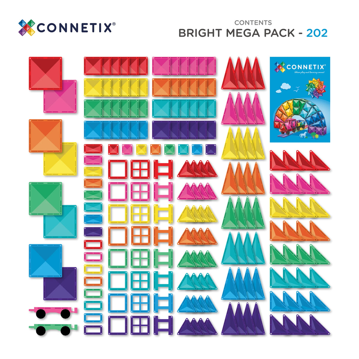 Connetix Bright Mega Pack - 202 pc