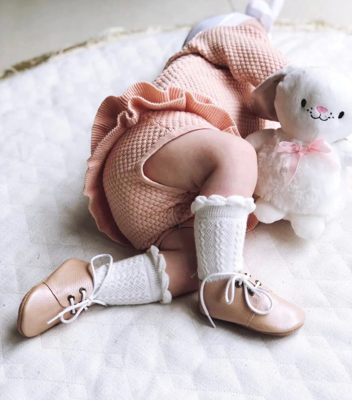 Mamer Chain Knee High Socks - Mist