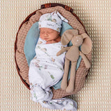 Snuggle Hunny Jersey Wrap + Beanie Set - Duck Pond