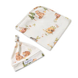 Snuggle Hunny Organic Jersey Wrap Set - Bears Picnic