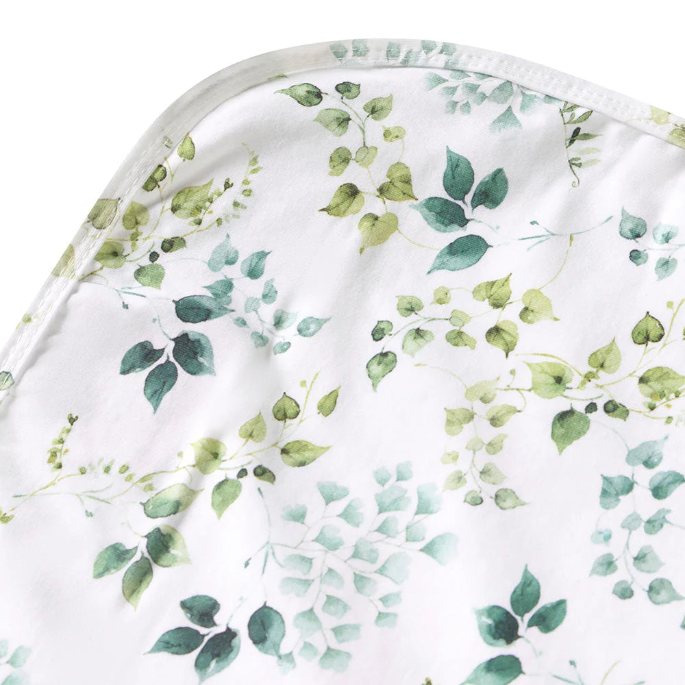 Snuggle Hunny Jersey Wrap + Topknot - Eden