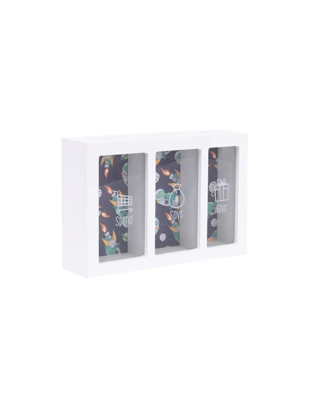 Kids Money Box - Spend Save Give - Dino