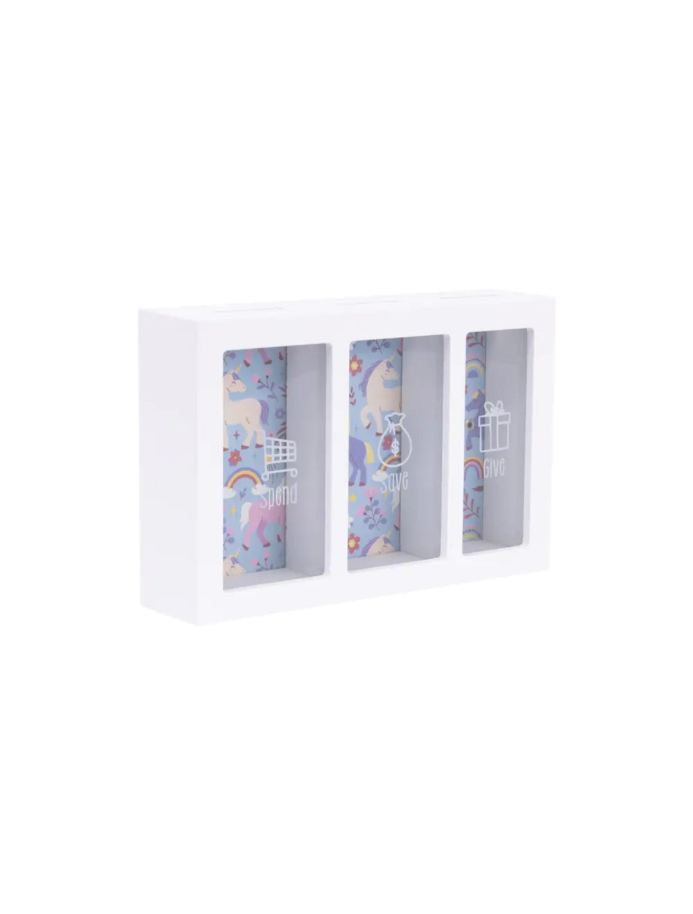 Kids Money Box - Spend Save Give - Unicorn