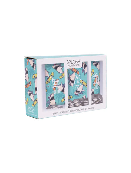 Kids Money Box - Spend Save Give - Shark