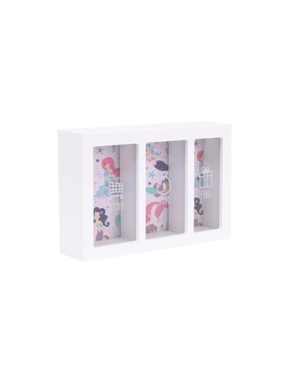 Kids Money Box - Spend Save Give - Mermaid