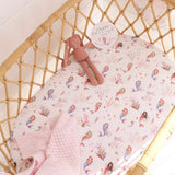 Snuggle Hunny Organic Bassinet Sheet / Change Pad Cover - Mermaid