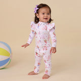 Snuggle Hunny Organic Snugglesuit Convertible Romper with Frill - Mermaid