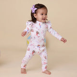 Snuggle Hunny Organic Snugglesuit Convertible Romper with Frill - Mermaid