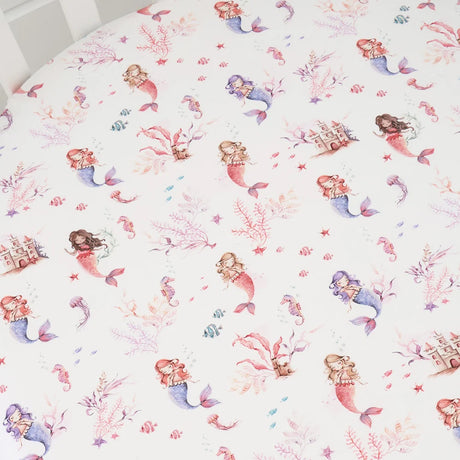 Snuggle Hunny Organic Fitted Cot Sheet - Mermaid
