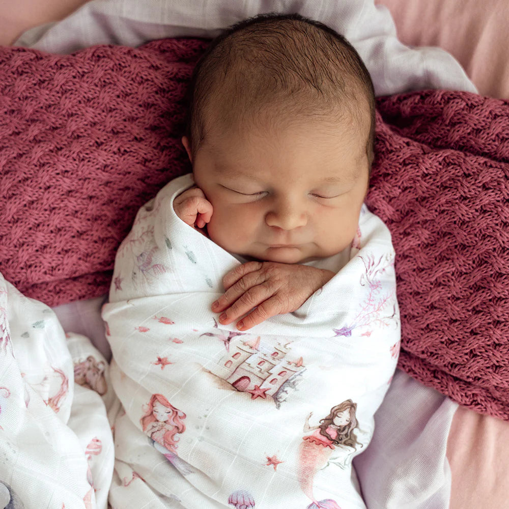 Snuggle Hunny Organic Muslin Wrap - Mermaid