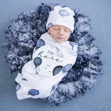 Snuggle Hunny Milestone Cards - Cloud Chaser & Indigo