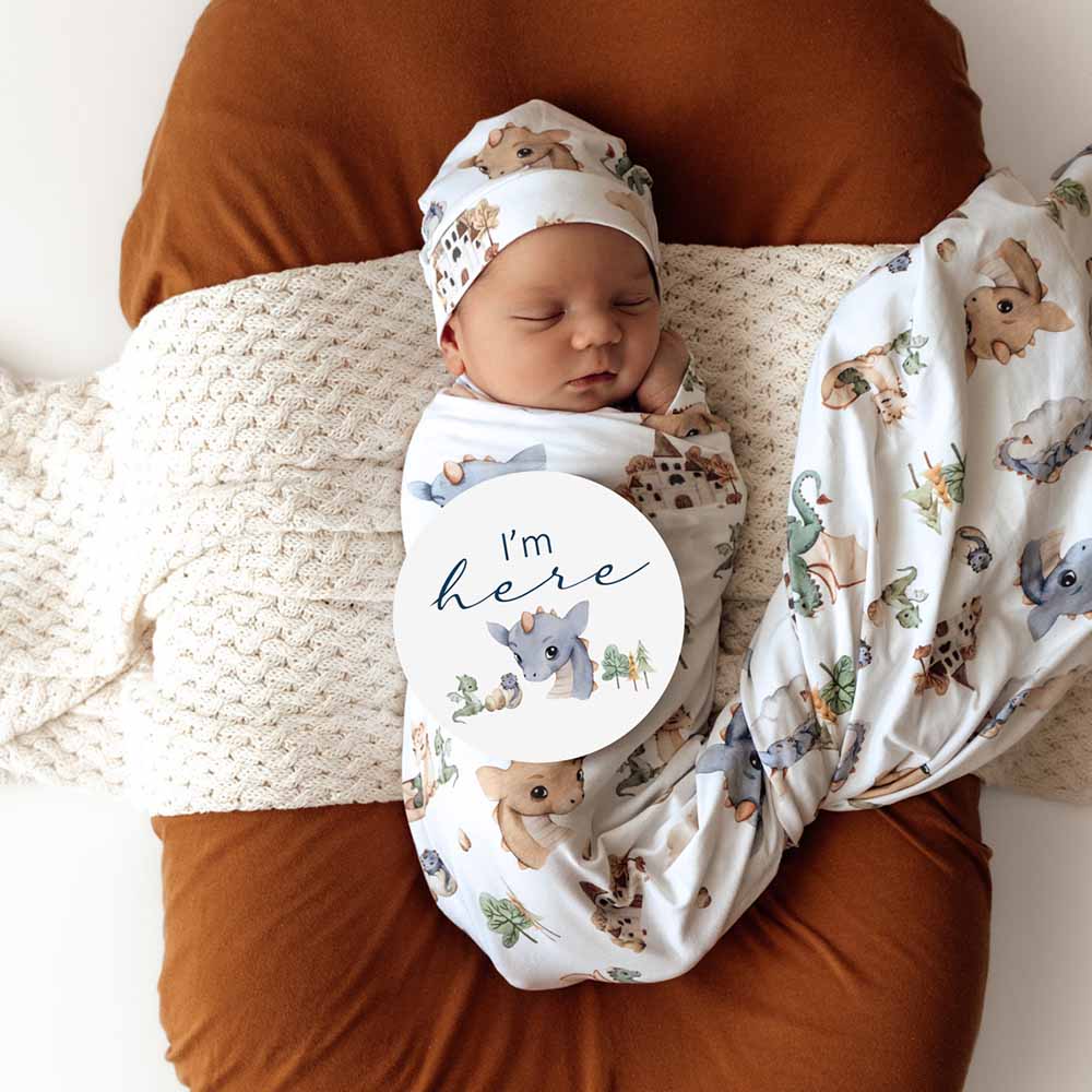 Snuggle Hunny Milestone Card Set - Dragon