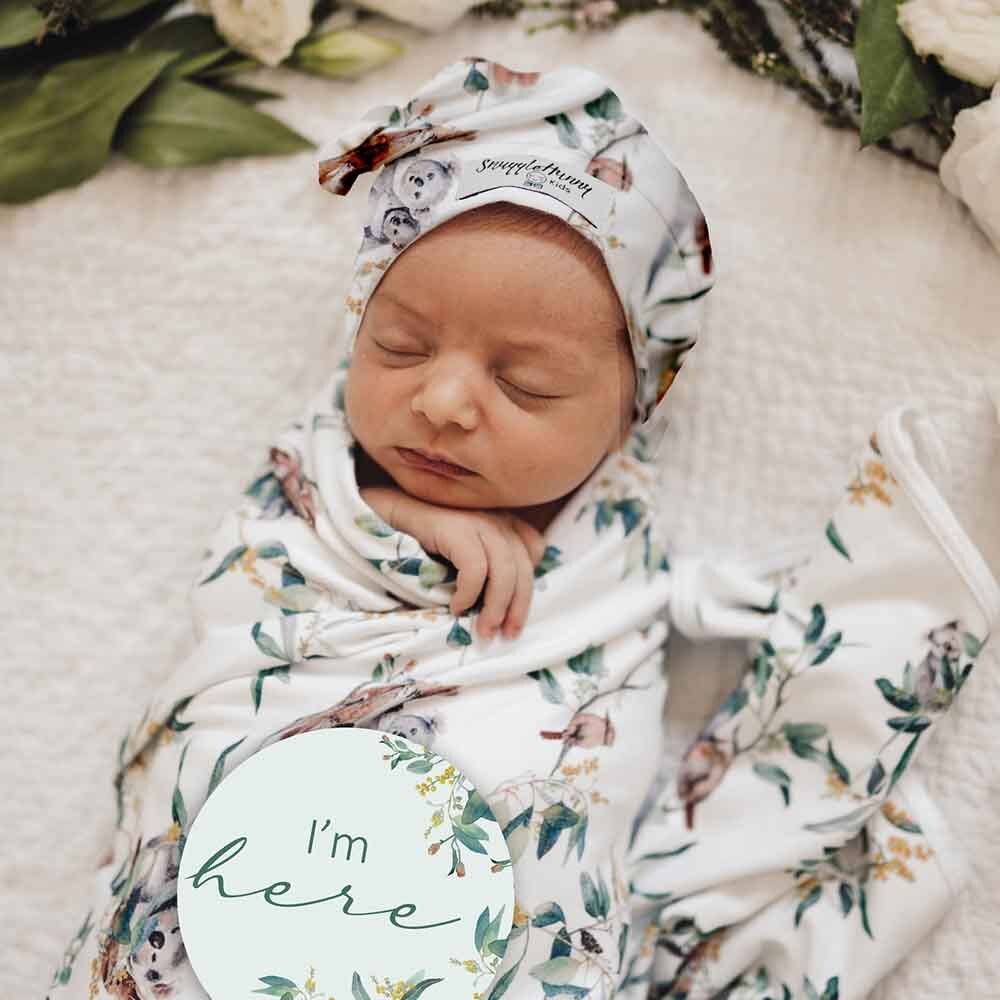 Snuggle Hunny Milestone Cards - Eucalypt & Sage
