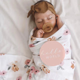 Snuggle Hunny Milestone Cards - Poppy & Blush pink