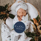 Snuggle Hunny Reversible Milestone Cards - Safari + Navy