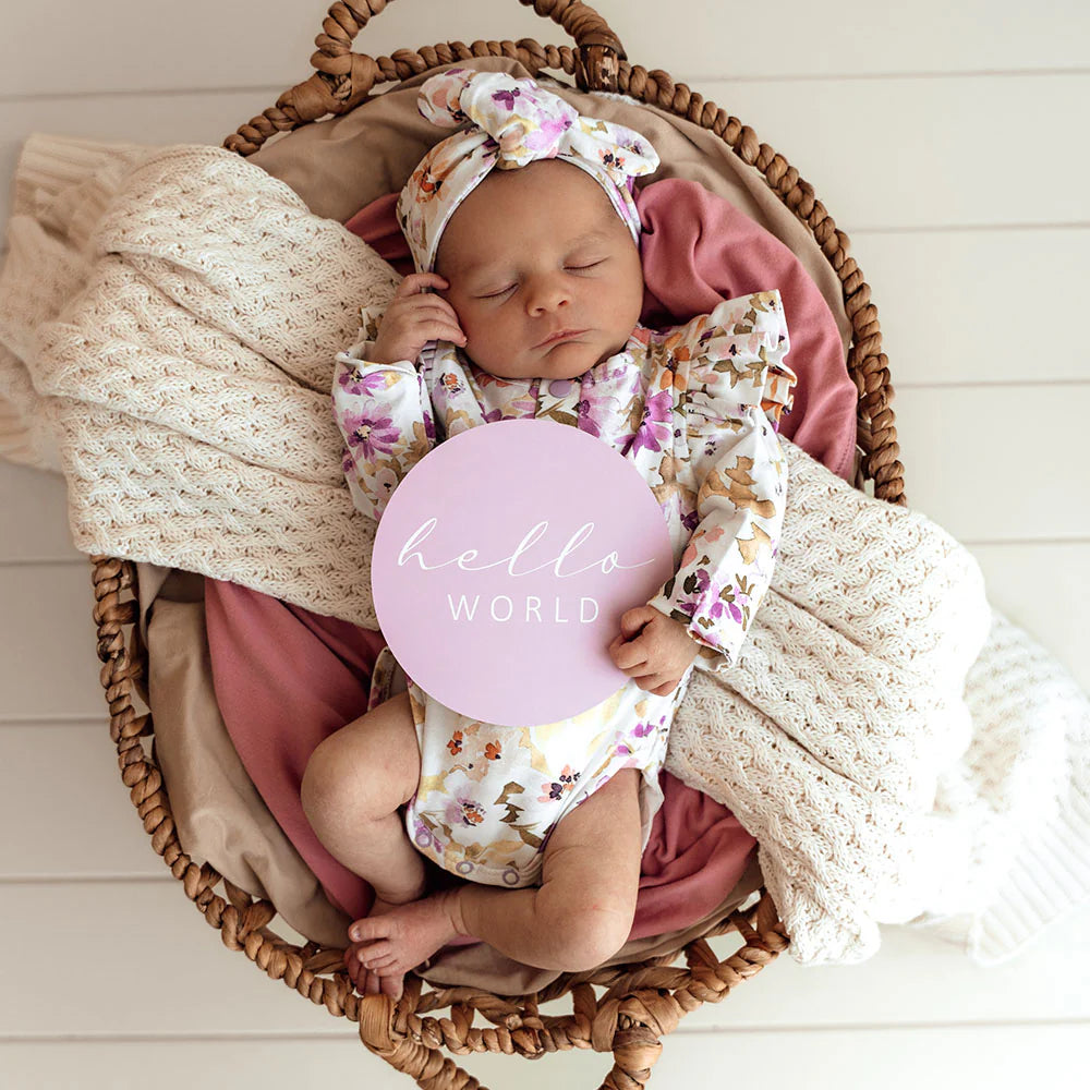 Snuggle Hunny Reversible Milestone Cards - Isla & Lilac